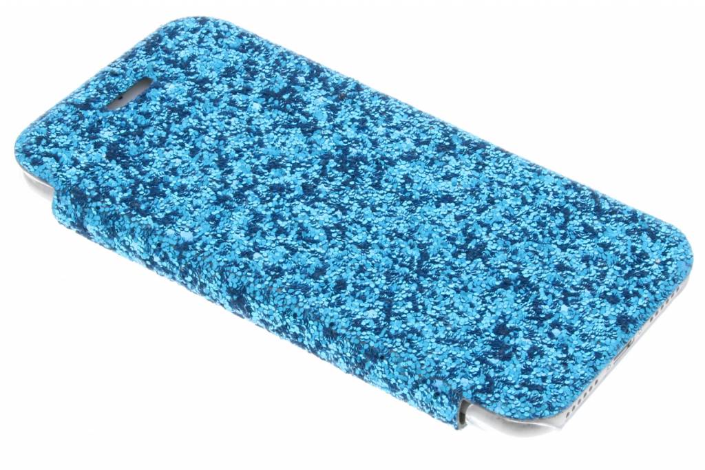 Image of Glitter glam booktype hoes voor de iPhone 7 - Turquoise