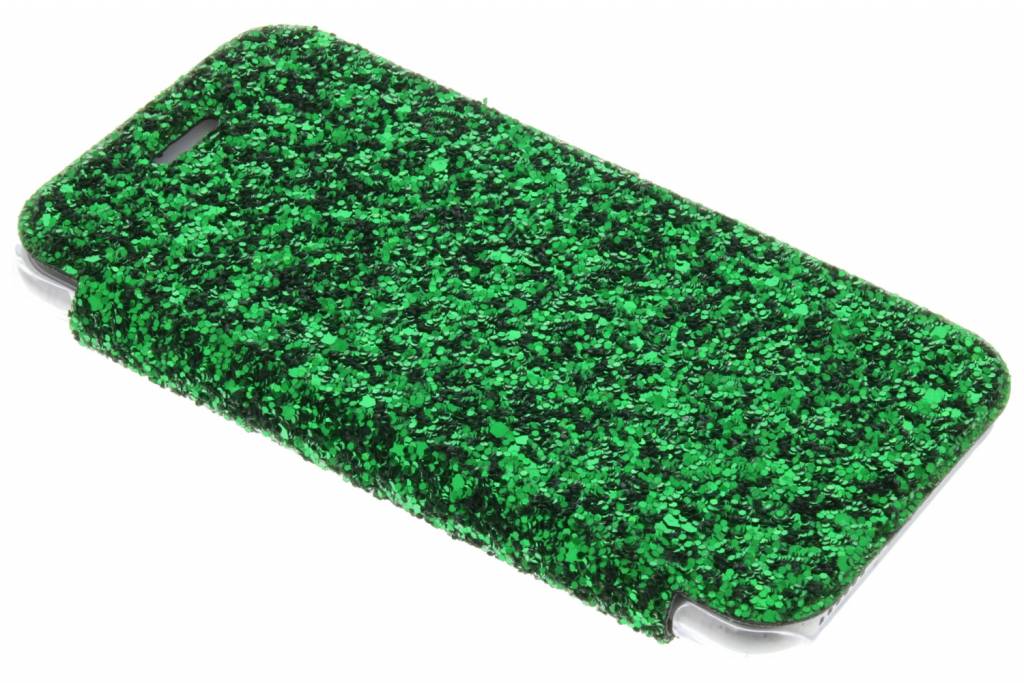 Image of Glitter glam booktype hoes voor de iPhone 7 - Groen