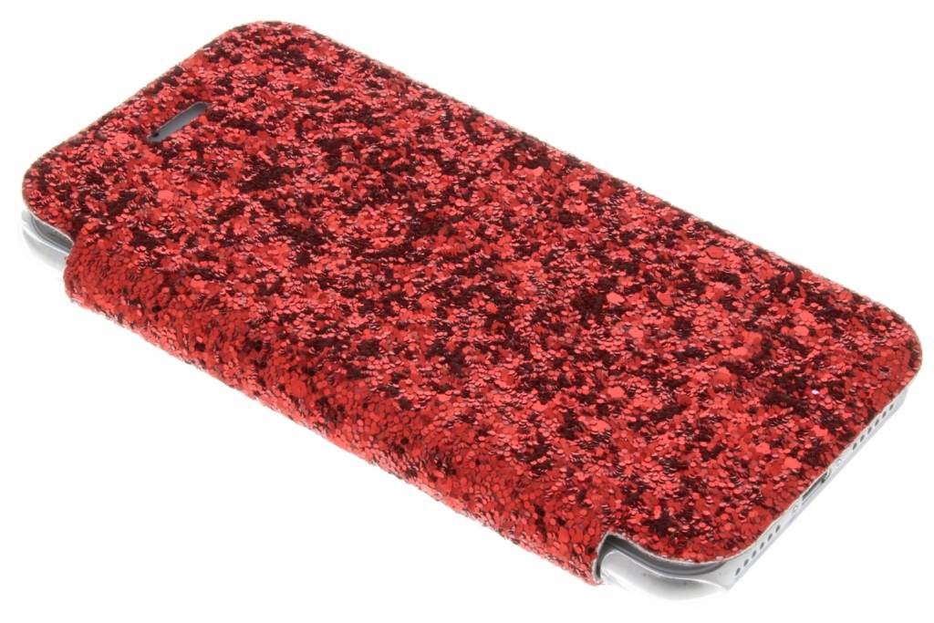 Image of Glitter glam booktype hoes voor de iPhone 7 - Rood