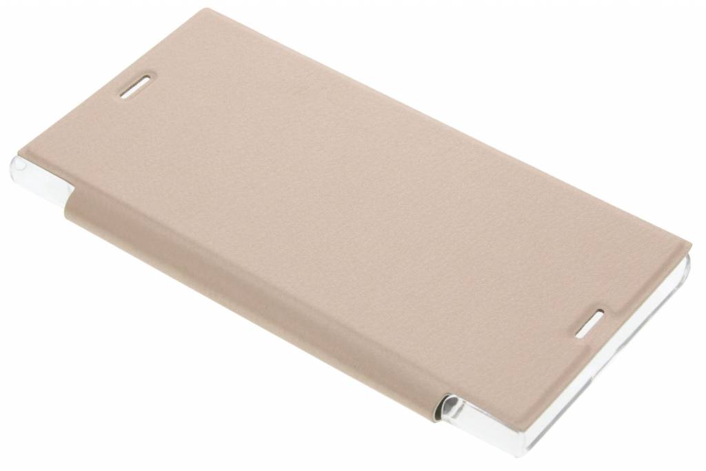 Image of Gouden transparant slim booktype hoes voor de Sony Xperia XZ