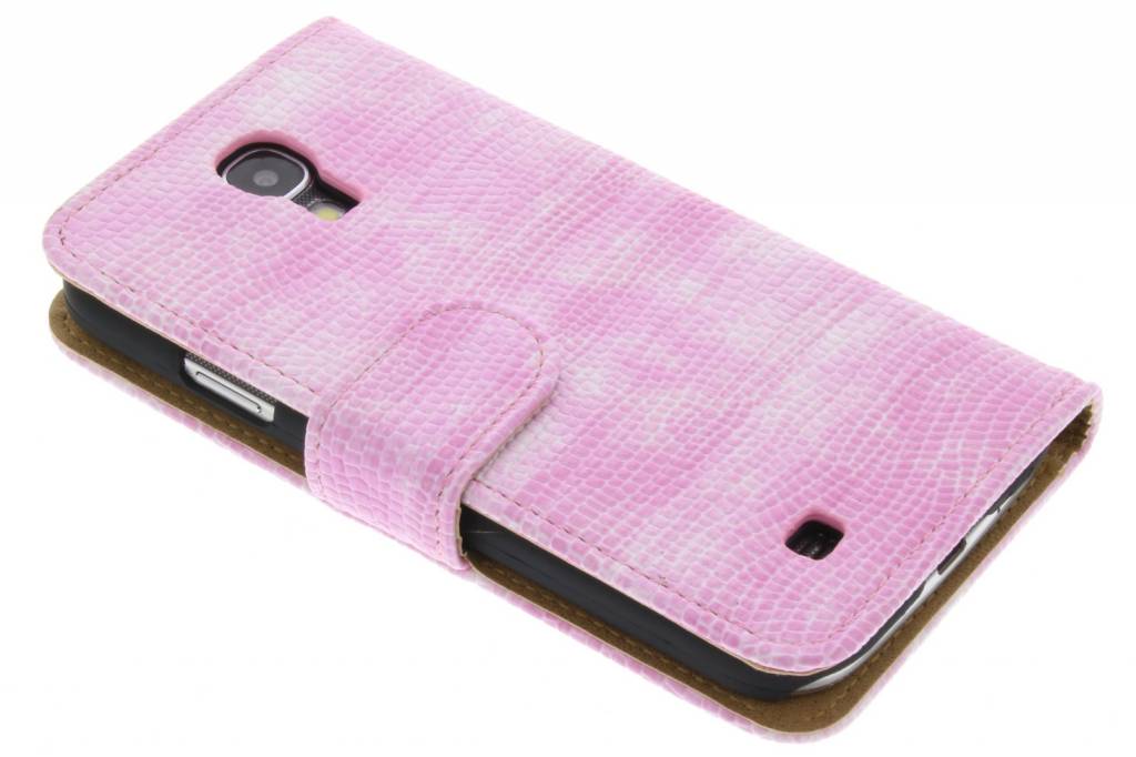 Image of Roze hagedis design booktype hoes voor de Samsung Galaxy S4