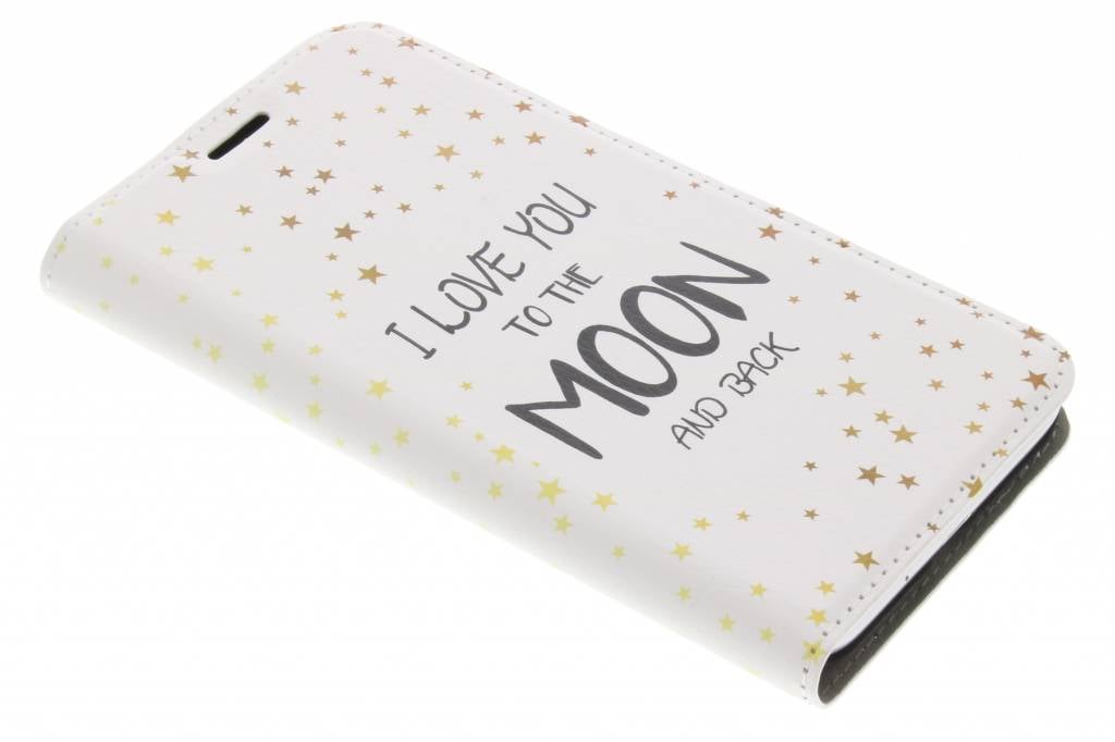 Image of Love You To The Moon Design Booklet voor de Samsung Galaxy J3 / J3 (2016)