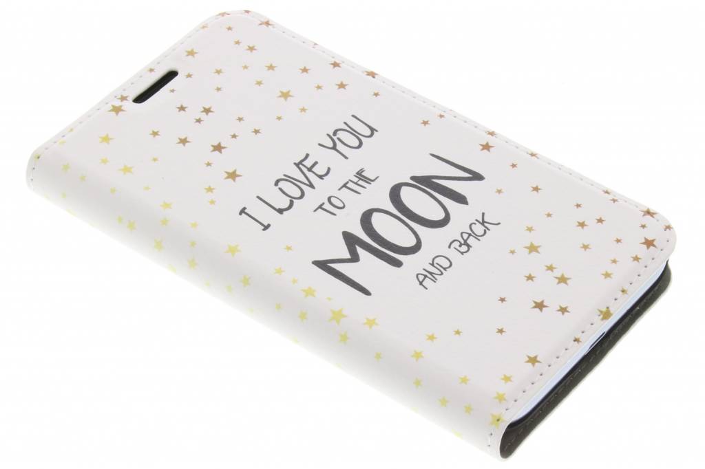 Image of Love You To The Moon Design Booklet voor de Samsung Galaxy J1 (2016)