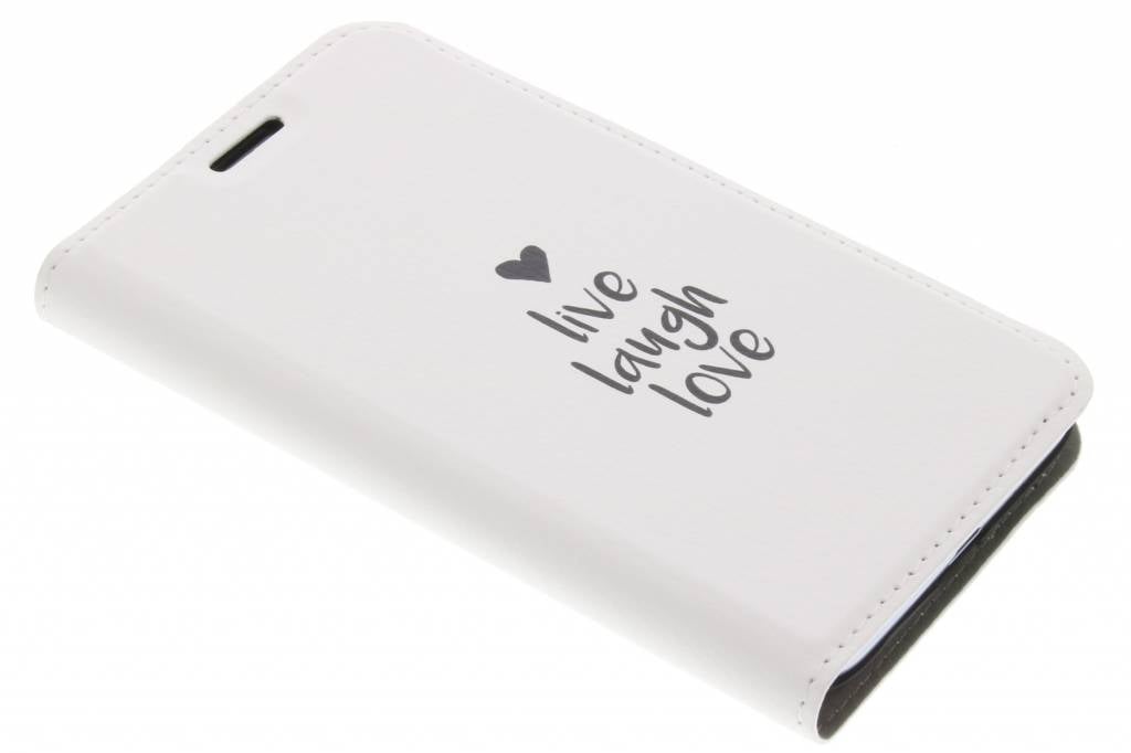 Image of Live Laugh Love Design Booklet voor de Samsung Galaxy J1 (2016)