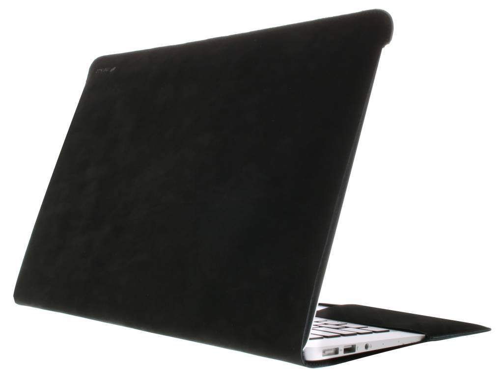 Image of Easy-Fit Nubuck Leather Cover voor de MacBook Air 11.6 inch - Black