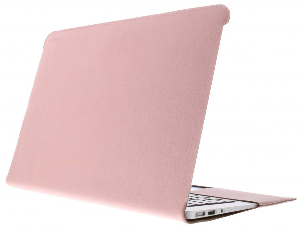 Image of Easy-Fit Premium Leather Cover voor de MacBook 12 inch - Light Pink