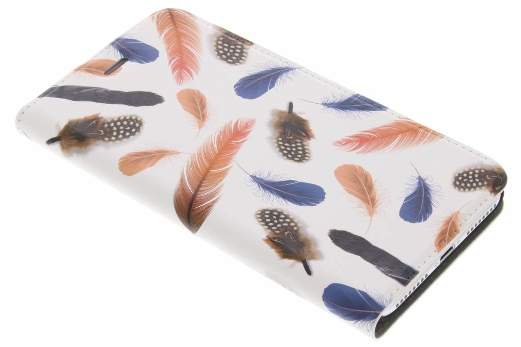 Image of Feathers Peach Design Booklet voor de iPhone 7 Plus