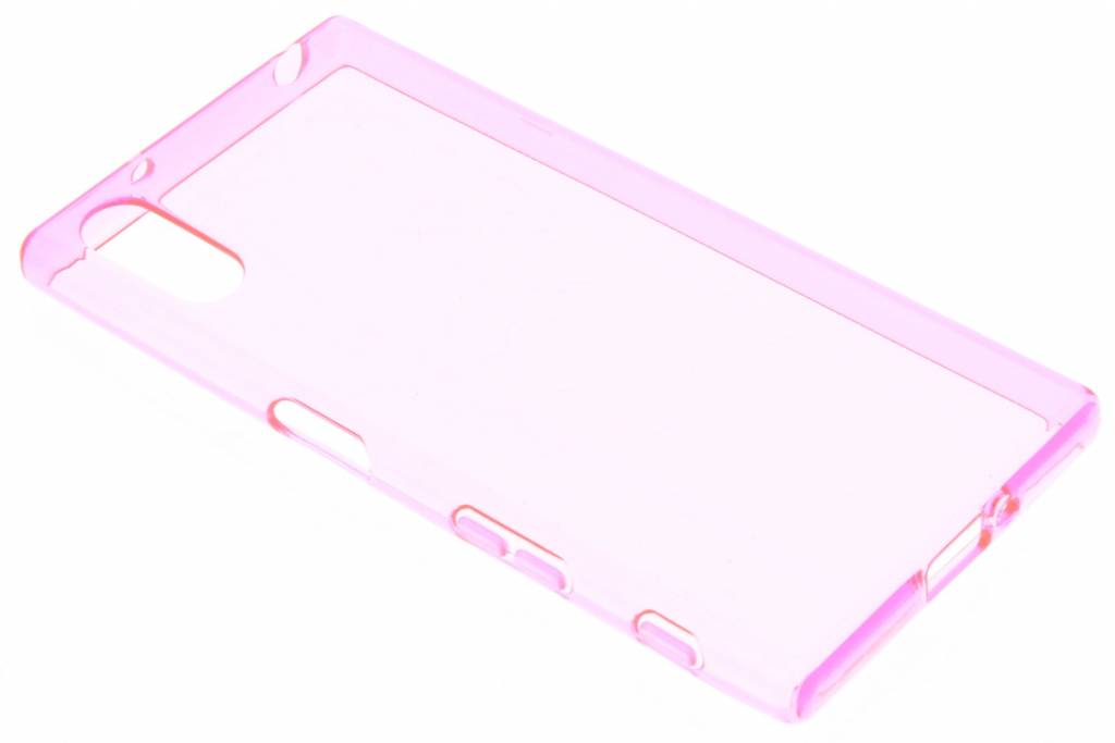 Image of Roze transparante gel case voor de Sony Xperia XZ