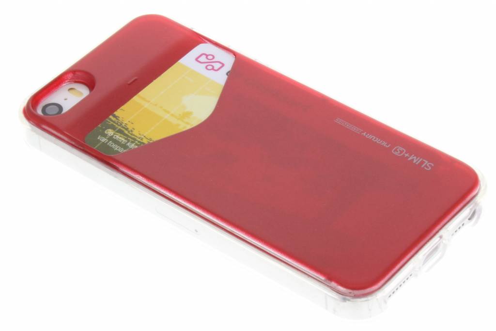 Image of Card Pocket Case voor de iPhone 5 / 5s / SE - Rood