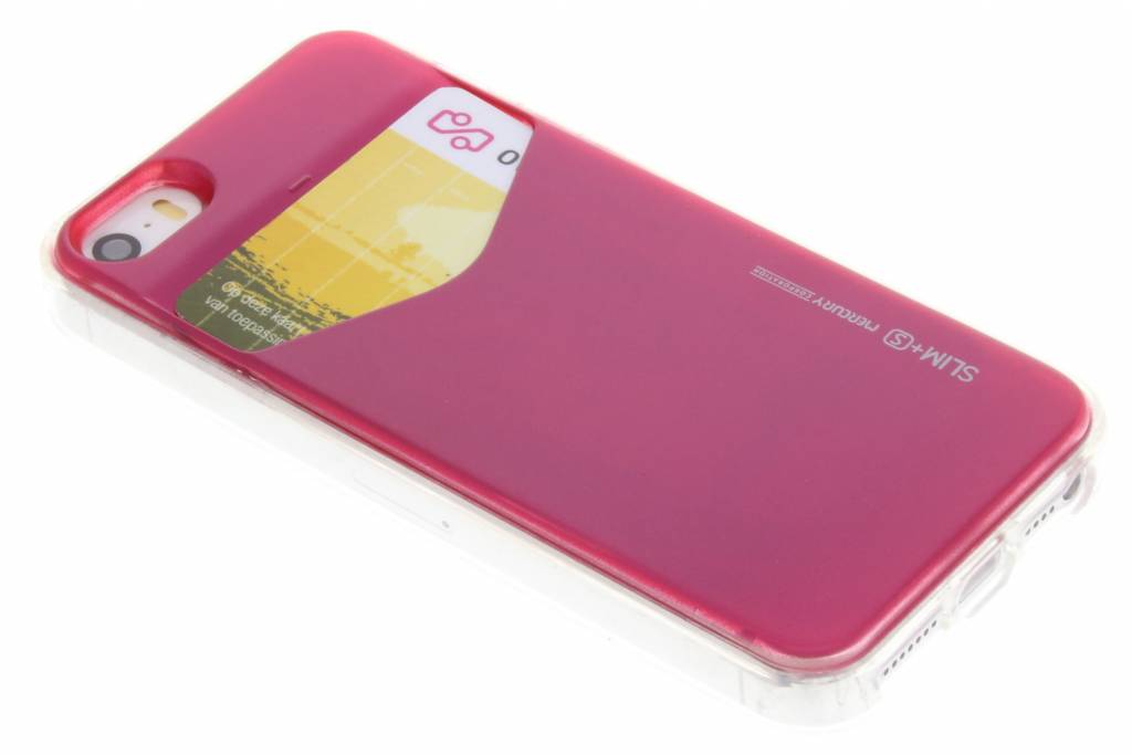 Image of Card Pocket Case voor de iPhone 5 / 5s / SE - Fuchsia