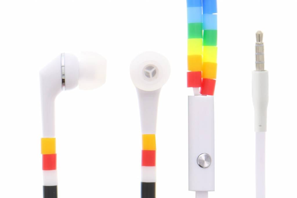 Image of Necklace in-ear headphones - Regenboog