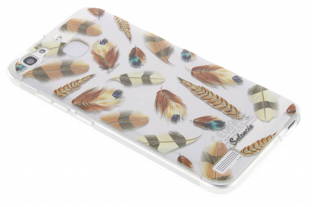 Image of Feathers Brown TPU hoesje voor de Huawei GR3 / P8 Lite Smart