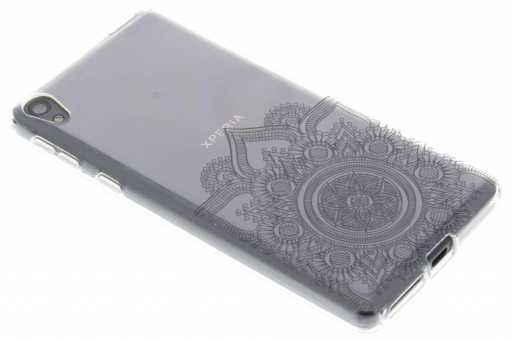 Image of Zwart mandala design TPU hoesje voor de Sony Xperia E5