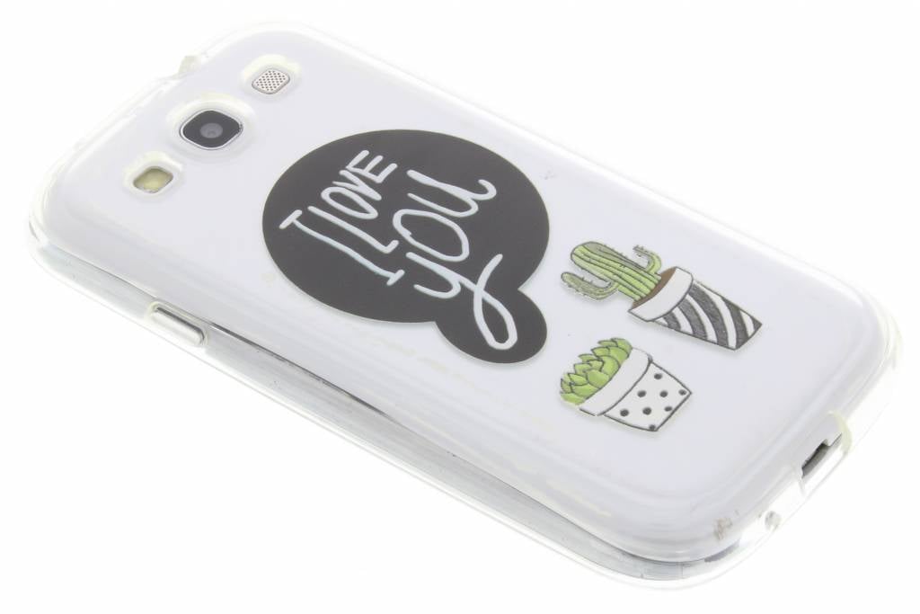 Image of Quote design I Love You Cactus TPU hoesje voor de Samsung Galaxy S3 / Neo