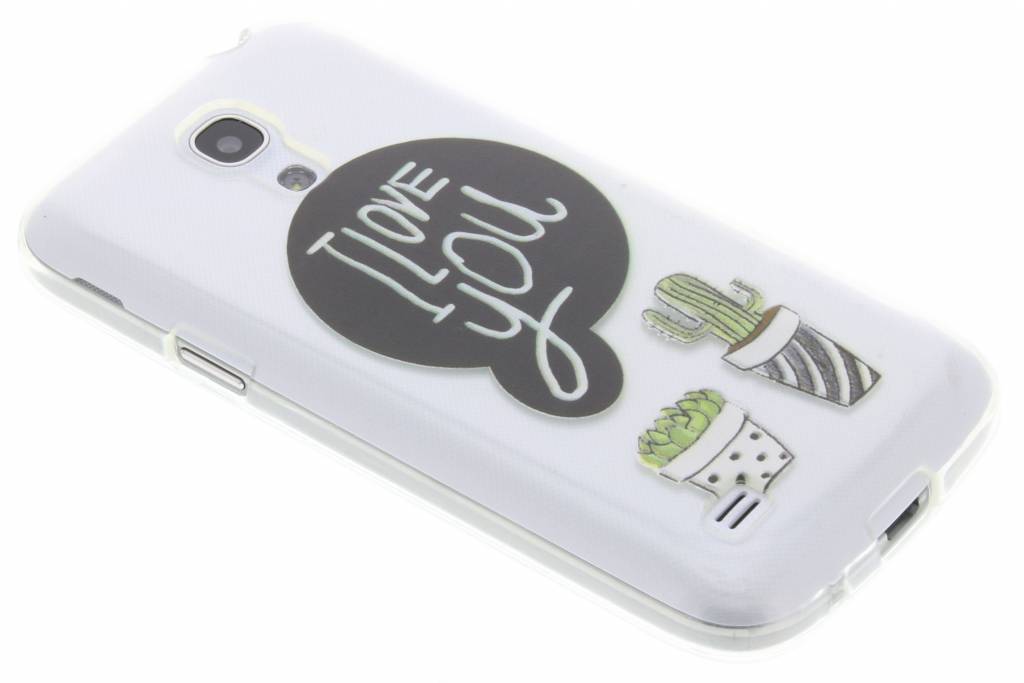 Image of Quote design I Love You Cactus TPU hoesje voor de Samsung Galaxy S4 Mini