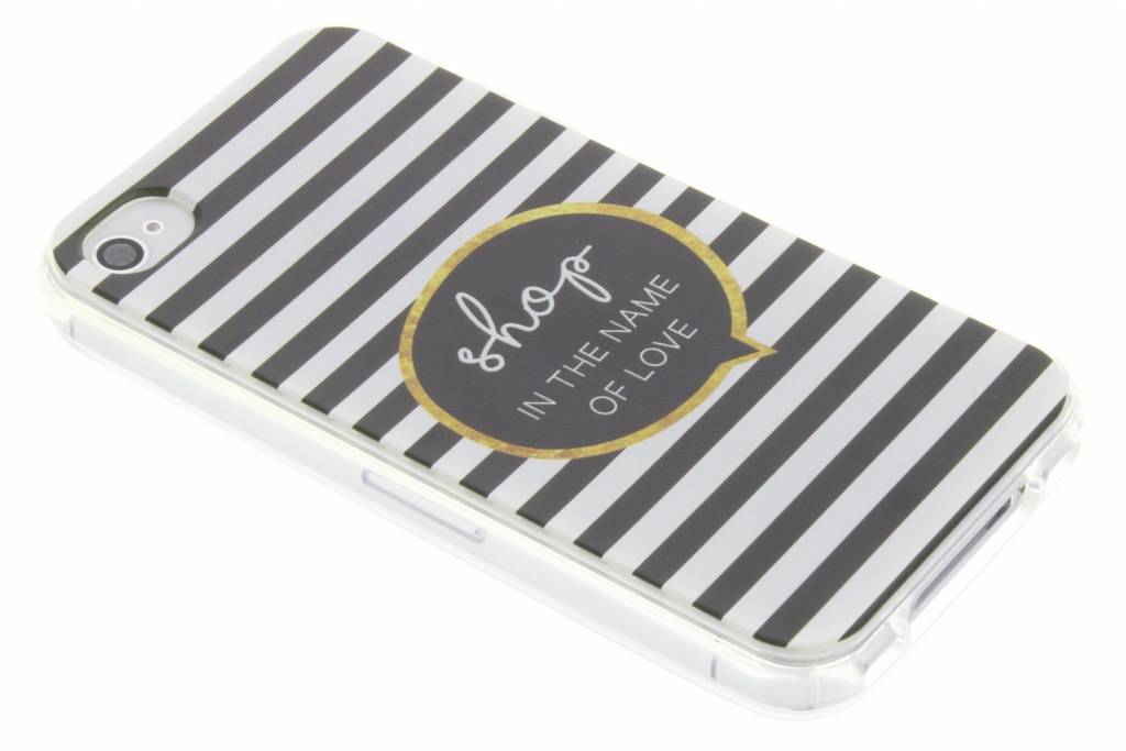 Image of Quote design Shop Love Strepen TPU hoesje voor de iPhone 4 / 4s