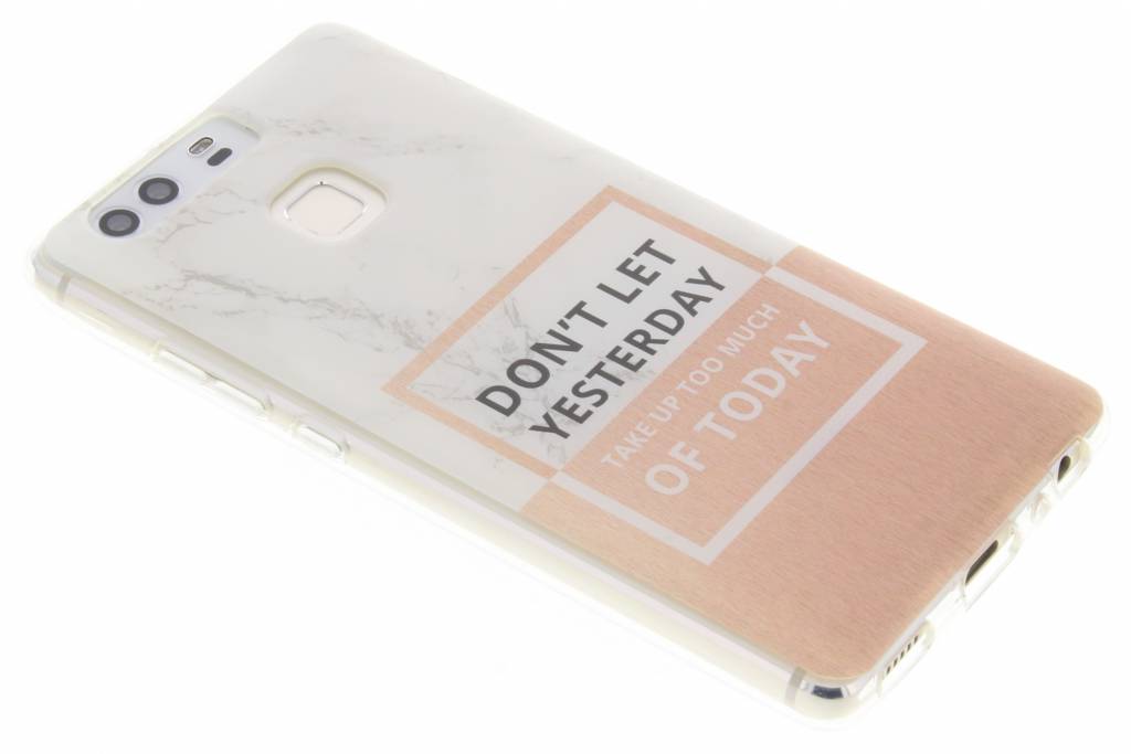 Image of Quote marmer design Don?t Let Yesterday TPU hoesje voor de Huawei P9