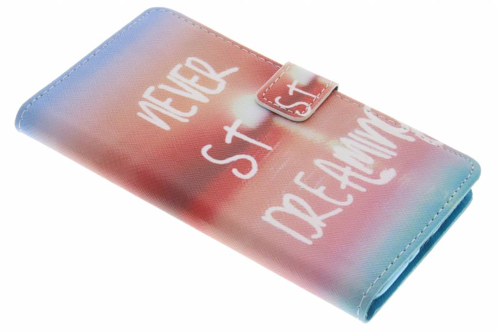 Image of Never stop dreaming design TPU booktype hoes voor de Samsung Galaxy J7 (2016)