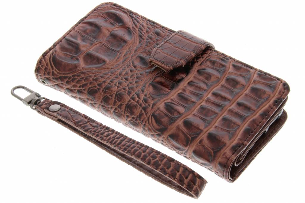 Image of Bruine Krokodil Wallet Case voor de Samsung Galaxy S6 Edge