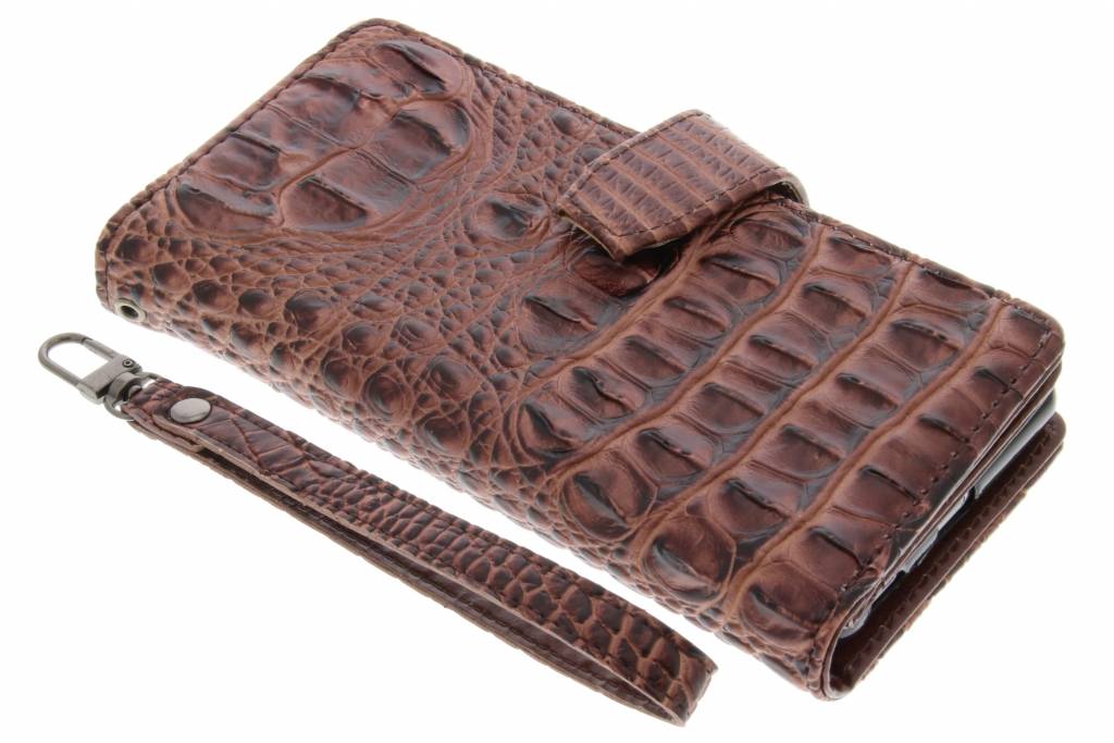 Image of Bruine Krokodil Wallet Case voor de Sony Xperia M5