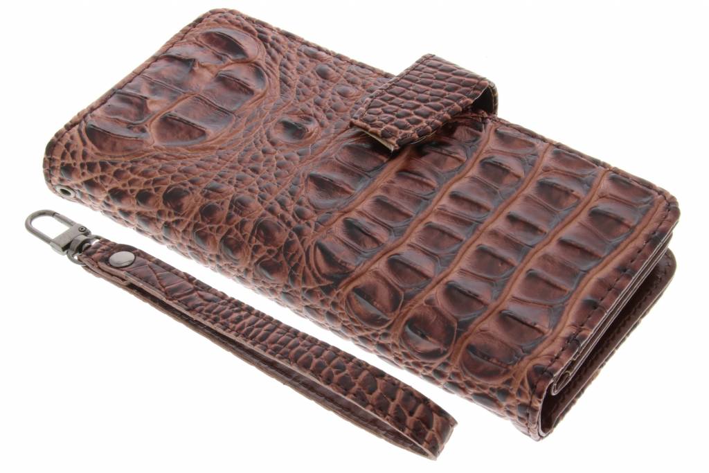 Image of Bruine Krokodil Wallet Case voor de Samsung Galaxy J7 (2016)