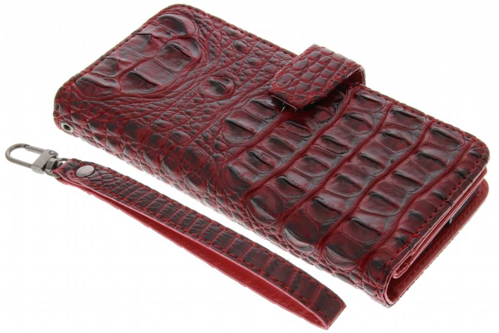 Image of Rode Krokodil Wallet Case voor de Motorola Moto X Style