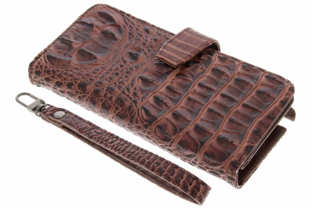 Image of Bruine Krokodil Wallet Case voor de Samsung Galaxy Note 2