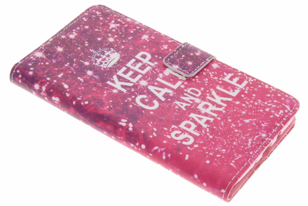 Image of Keep calm design TPU booktype hoes voor de Samsung Galaxy J7 (2016)