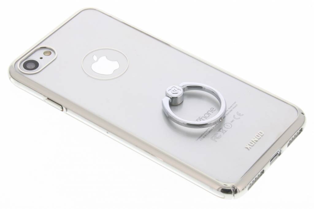 Image of Zilver transparant hardcase hoesje met ring iPhone 7