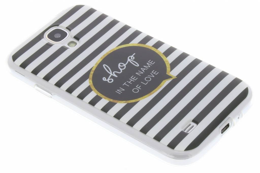 Image of Quote design Shop Love Strepen TPU hoesje voor de Samsung Galaxy S4