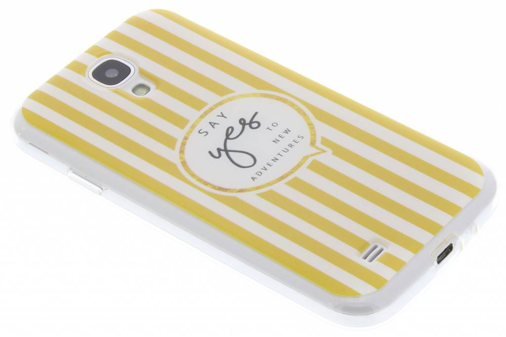 Image of Quote design Say Yes Mosterdgeel TPU hoesje voor de Samsung Galaxy S4