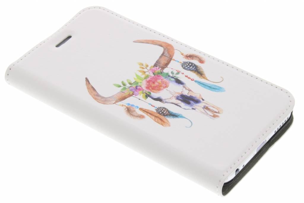 Image of Bull Skull Feathers Design Booklet voor de iPhone 6 / 6s