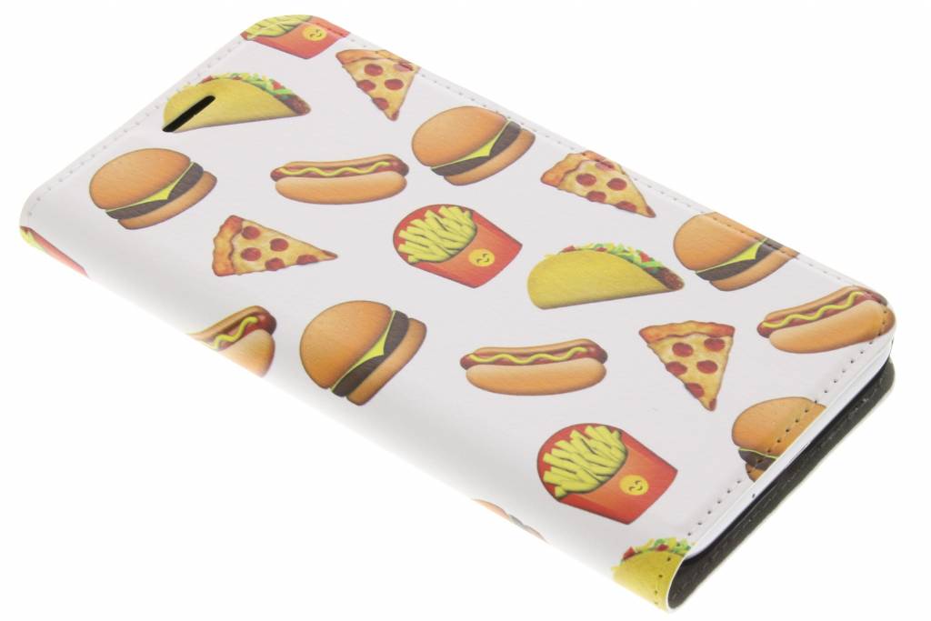 Image of Emoji Fast Food Design Booklet voor de Samsung Galaxy J3 / J3 (2016)