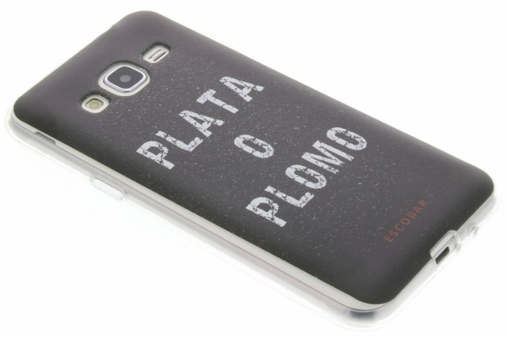 Image of Escobar 'Plata O Plomo' TV Quotes TPU hoesje voor de Samsung Galaxy J3 / J3 (2016)