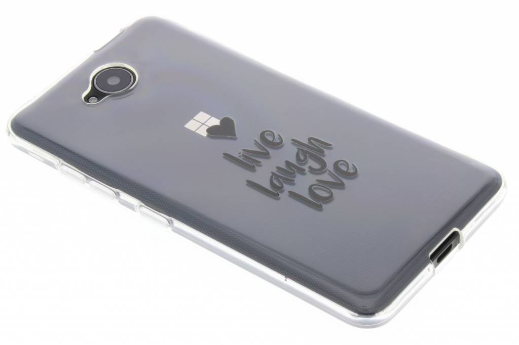 Image of Quote design Live Laugh Love TPU hoesje voor de Microsoft Lumia 650