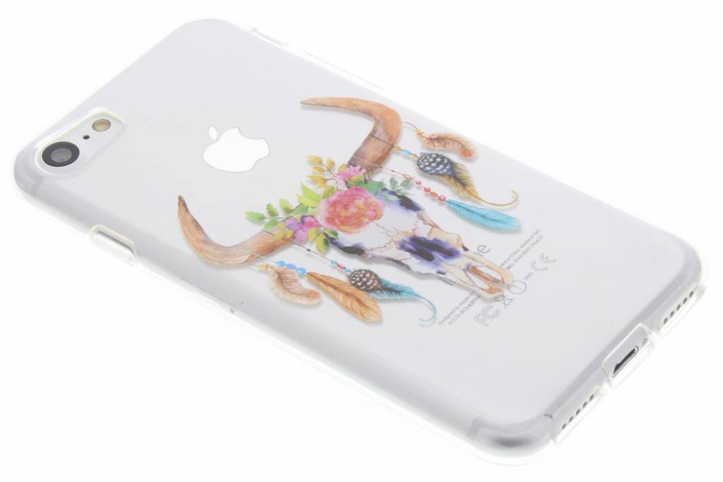 Image of Bull Skull Feathers TPU hoesje voor de iPhone 7