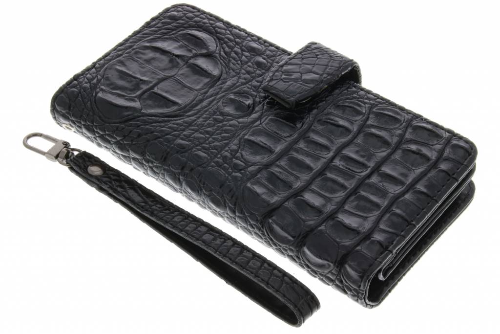 Image of Zwarte Krokodil Wallet Case voor de Motorola Moto G4 (Plus)