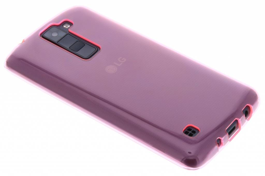 Image of Roze transparante gel case voor de LG K8