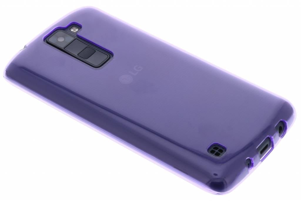 Image of Paarse transparante gel case voor de LG K8