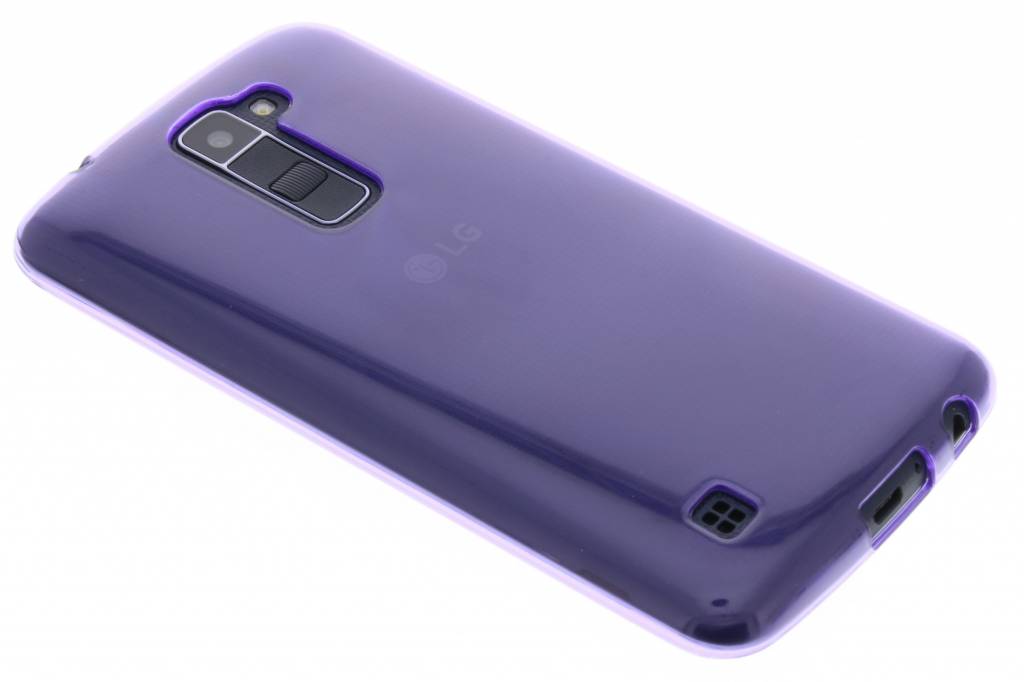 Image of Paarse transparante gel case voor de LG K10