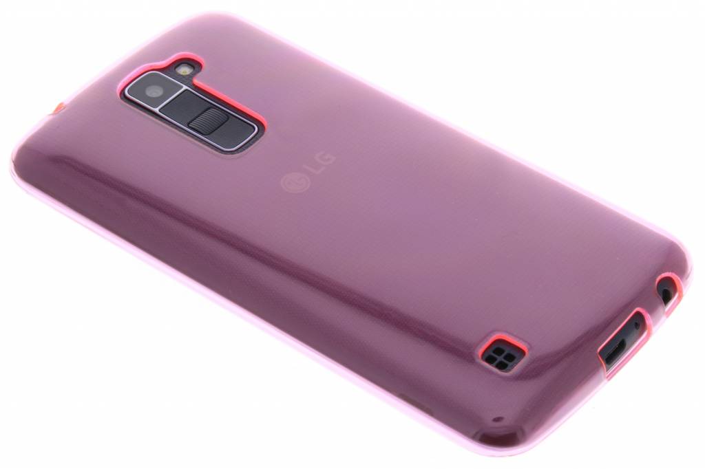 Image of Roze transparante gel case voor de LG K10