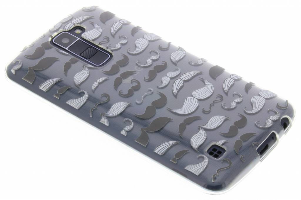 Image of Mustache design TPU siliconen hoesje voor de LG K10