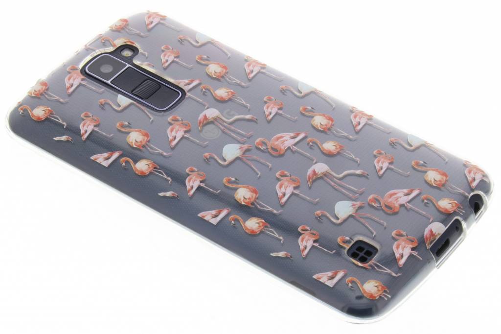 Image of Flamingo design TPU siliconen hoesje voor de LG K10