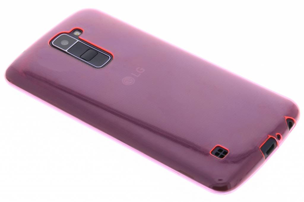 Image of Roze ultra thin transparant TPU hoesje voor de LG K10