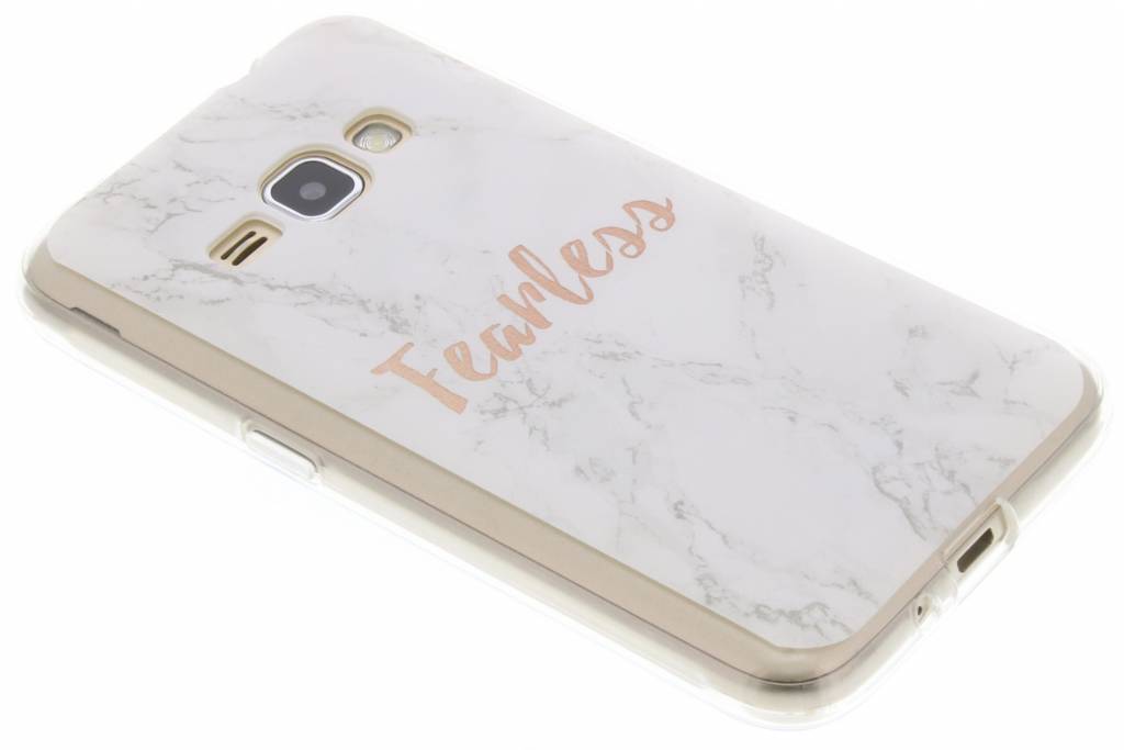 Image of Quote marmer design Fearless TPU hoesje voor de Samsung Galaxy J1 (2016)