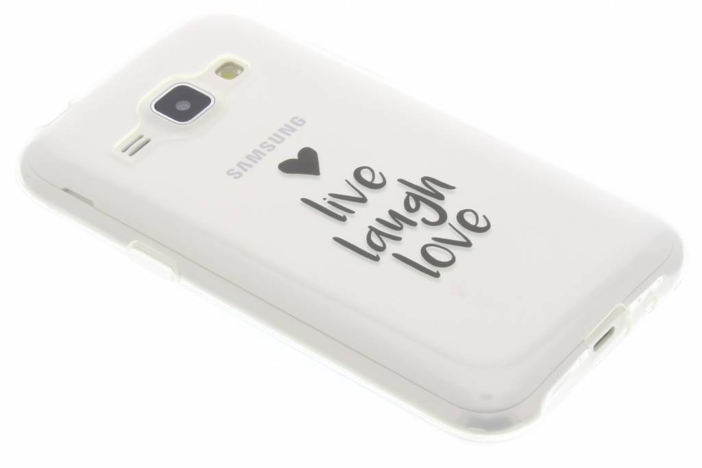 Image of Quote design Live Laugh Love TPU hoesje voor de Samsung Galaxy J1