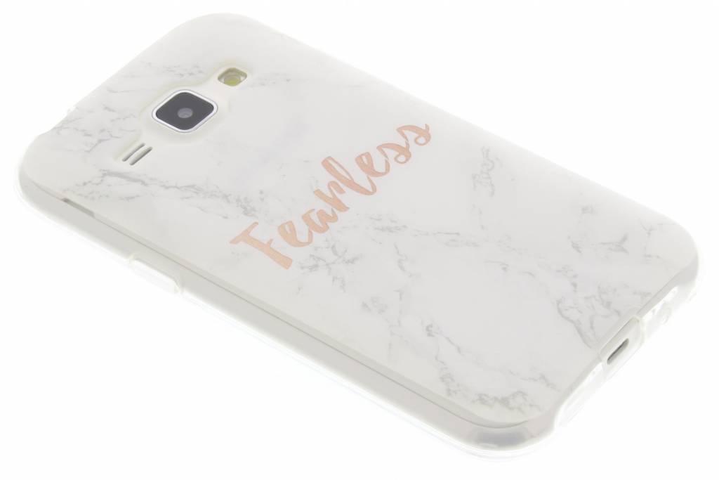 Image of Quote marmer design Fearless TPU hoesje voor de Samsung Galaxy J1