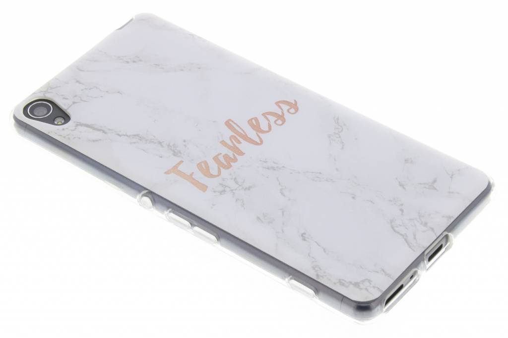 Image of Quote marmer design Fearless TPU hoesje voor de Sony Xperia XA