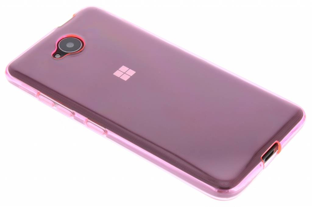 Image of Roze transparante gel case voor de Microsoft Lumia 650