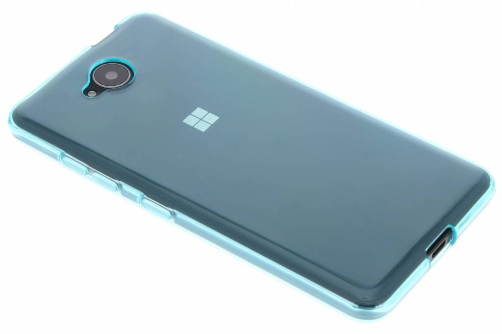 Image of Turquoise transparante gel case voor de Microsoft Lumia 650